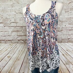 Meadow Rue Anthropologie paisley knit tank top